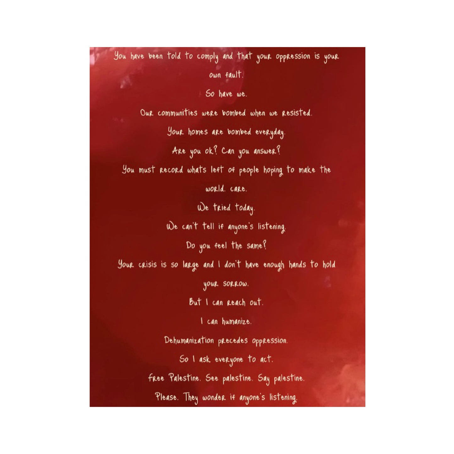 Black People See Palestine - A Poem